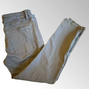 DL1961 Jeans Size 30 Graphite Gray Florence Instasculpt Cropped w/ Ankle Zippers